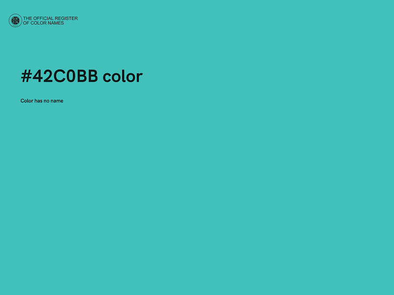 #42C0BB color image