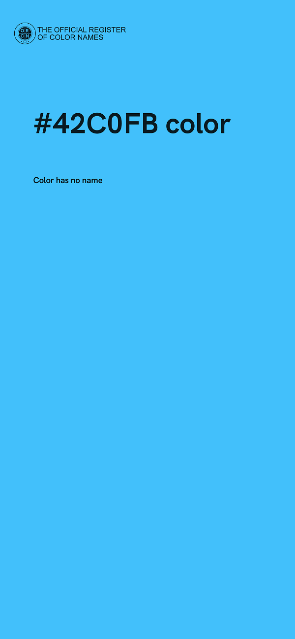 #42C0FB color image