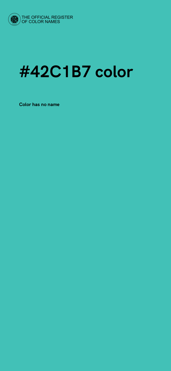#42C1B7 color image