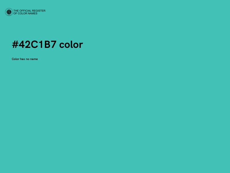 #42C1B7 color image