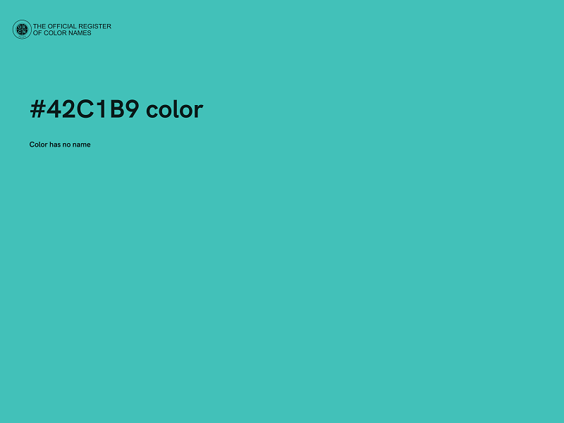 #42C1B9 color image
