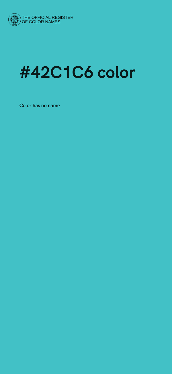 #42C1C6 color image