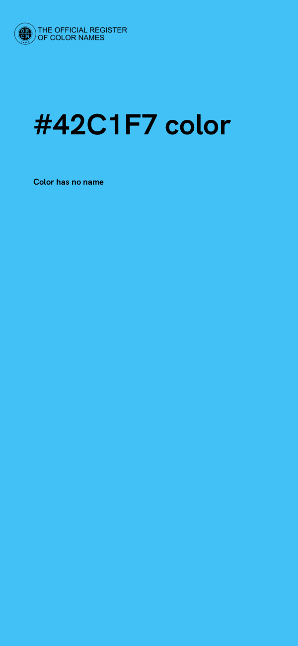 #42C1F7 color image
