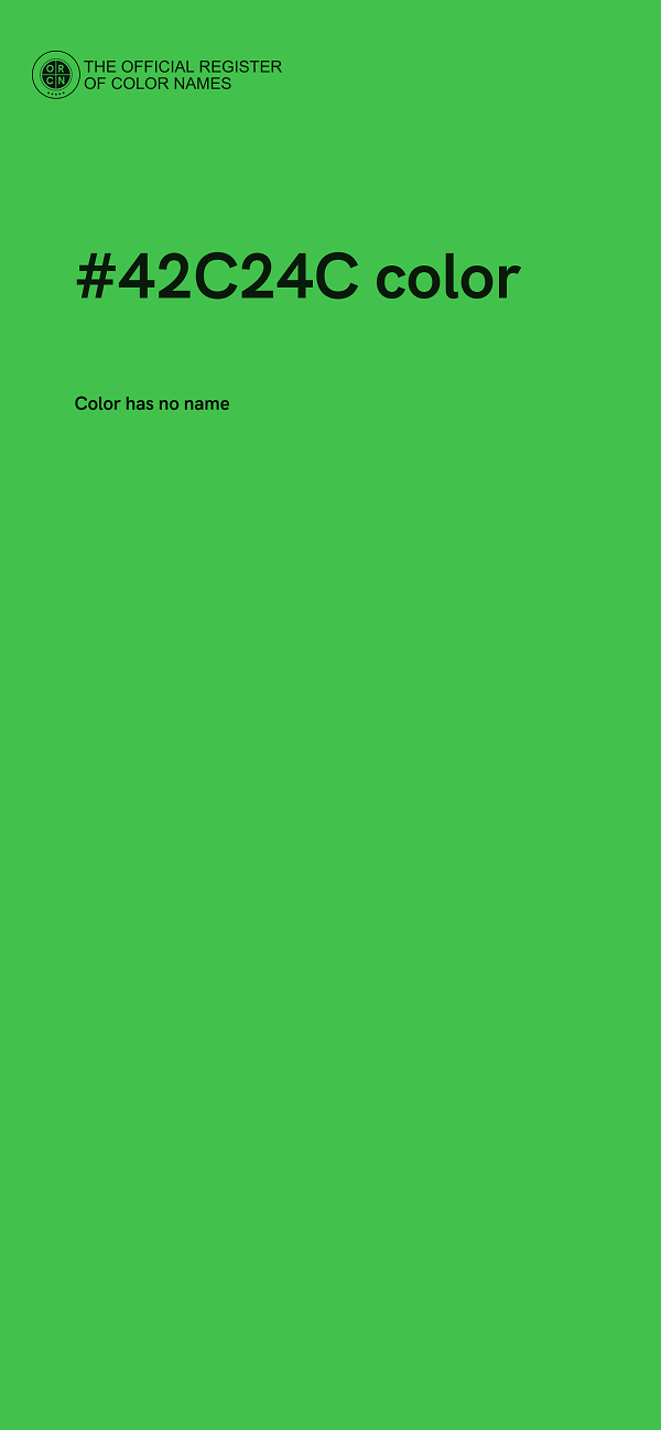 #42C24C color image