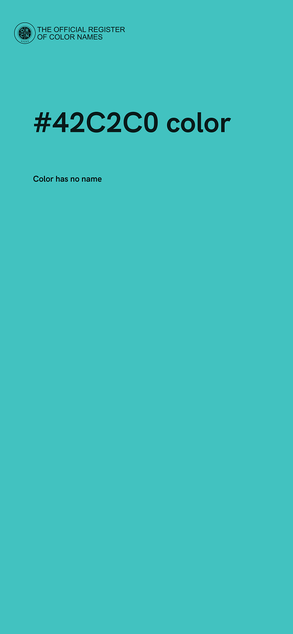 #42C2C0 color image