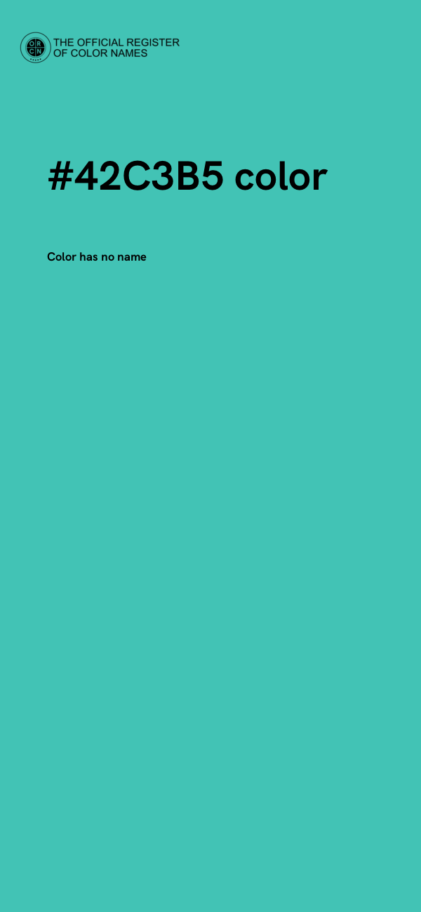 #42C3B5 color image