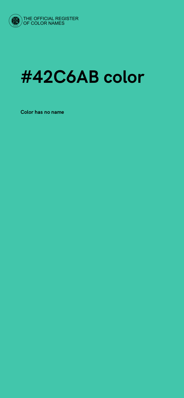 #42C6AB color image