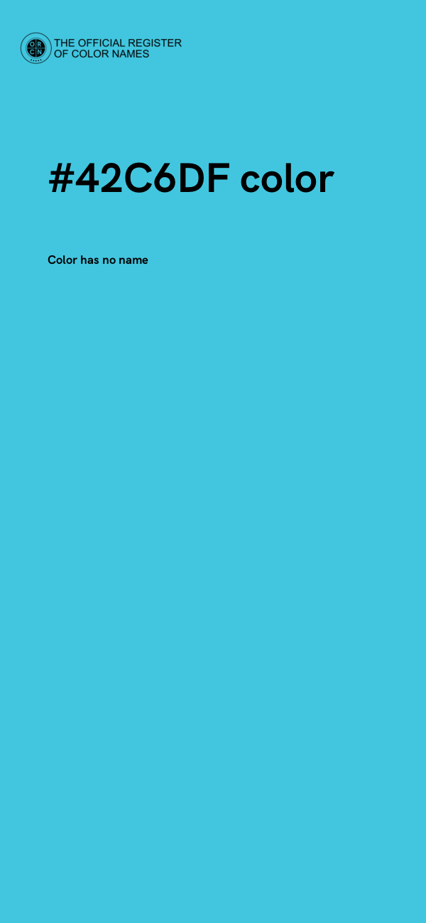 #42C6DF color image