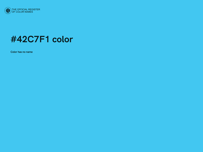 #42C7F1 color image