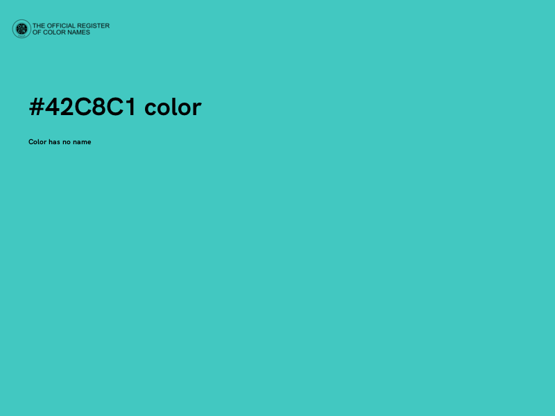#42C8C1 color image