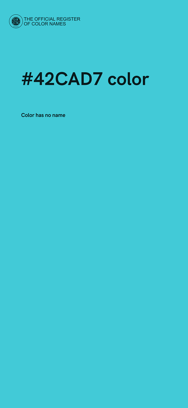 #42CAD7 color image