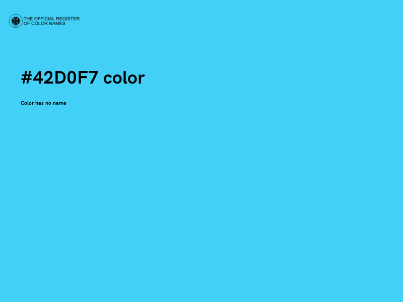#42D0F7 color image