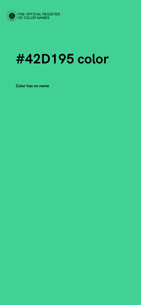 #42D195 color image