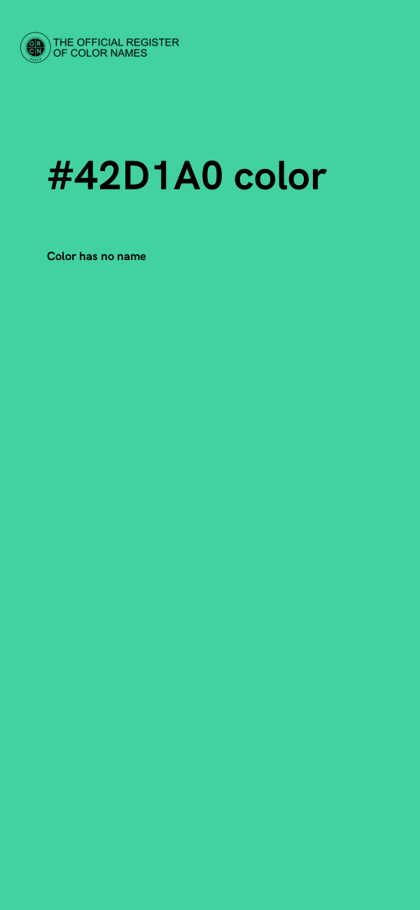 #42D1A0 color image