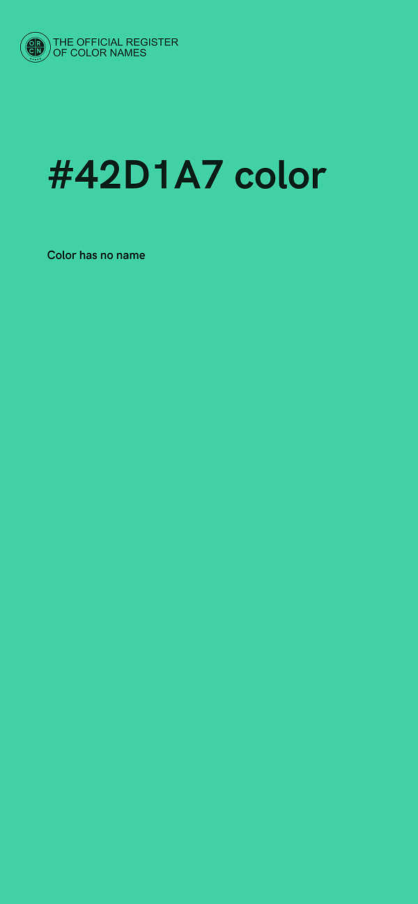 #42D1A7 color image