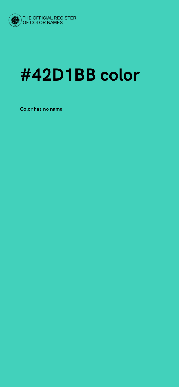 #42D1BB color image