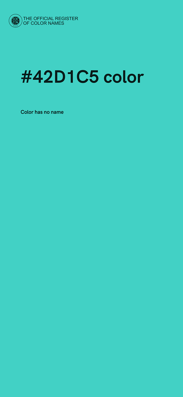 #42D1C5 color image