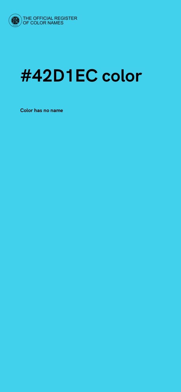 #42D1EC color image