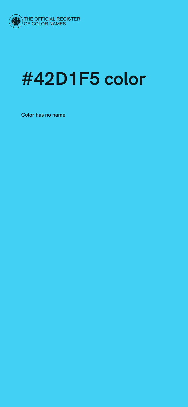 #42D1F5 color image