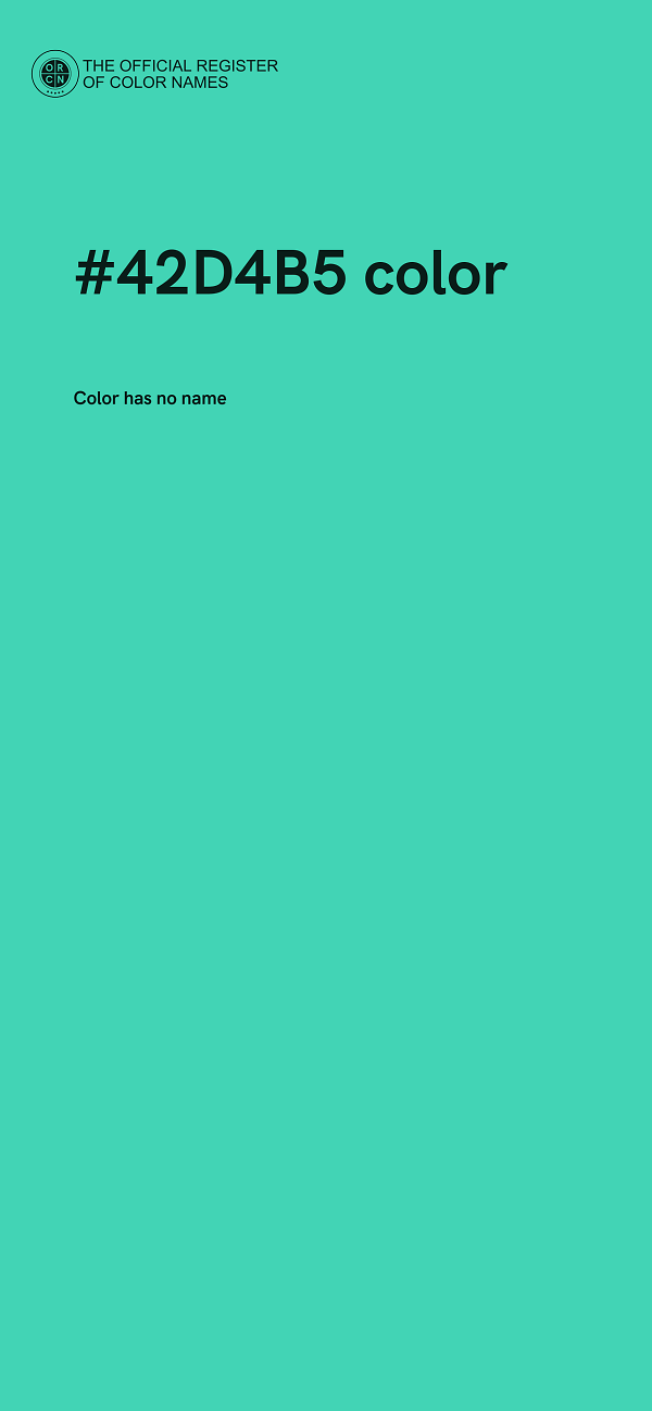 #42D4B5 color image