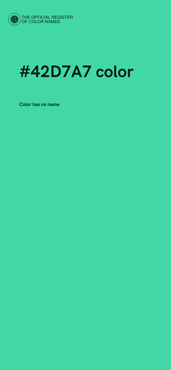 #42D7A7 color image