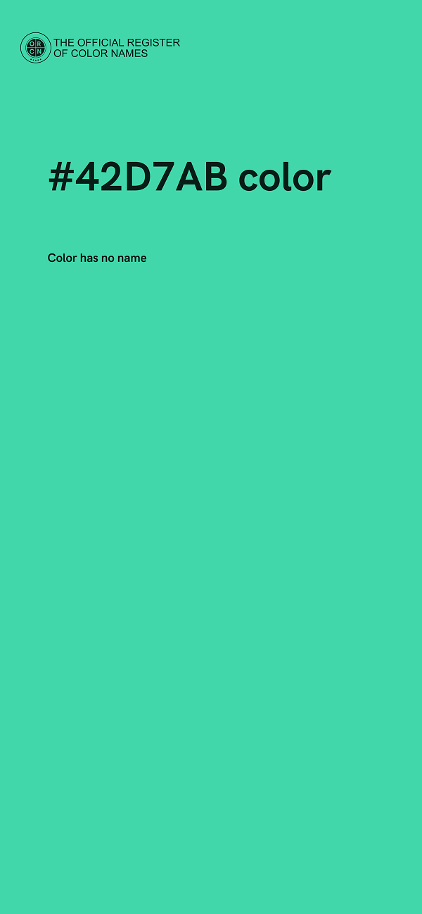 #42D7AB color image