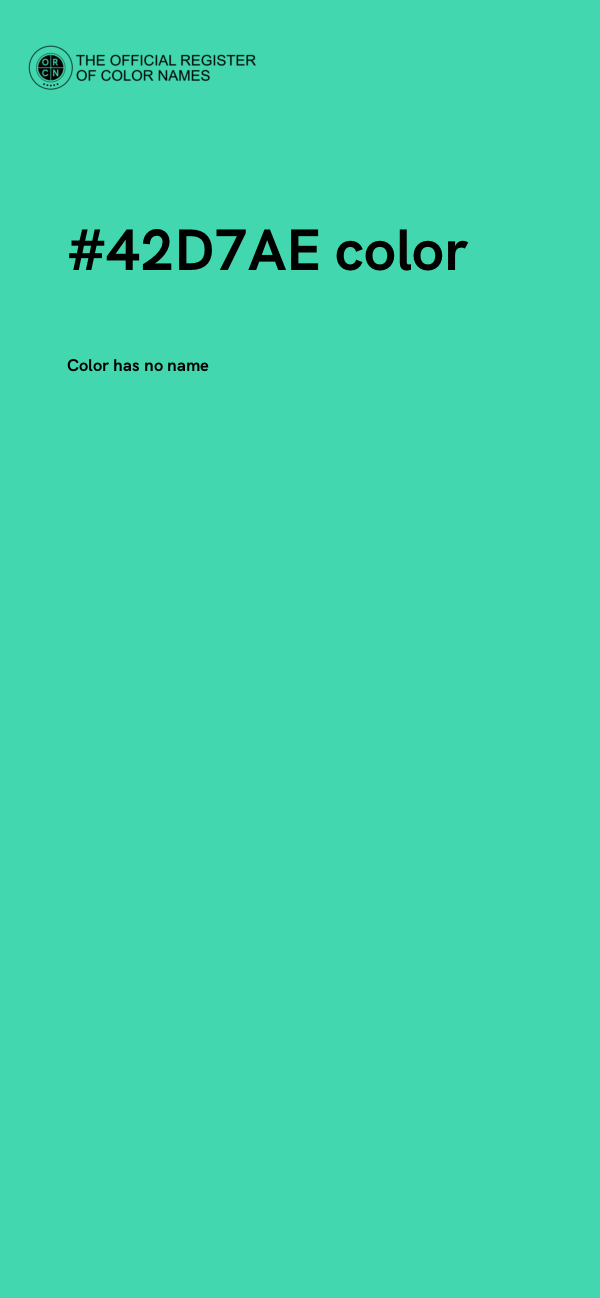 #42D7AE color image
