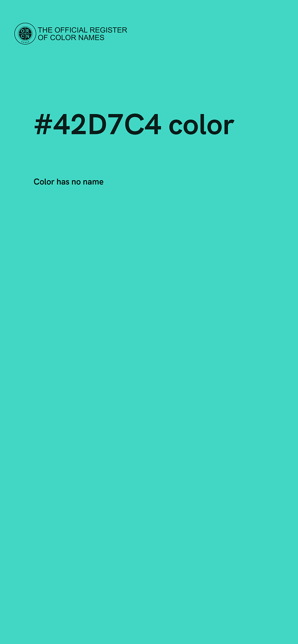 #42D7C4 color image