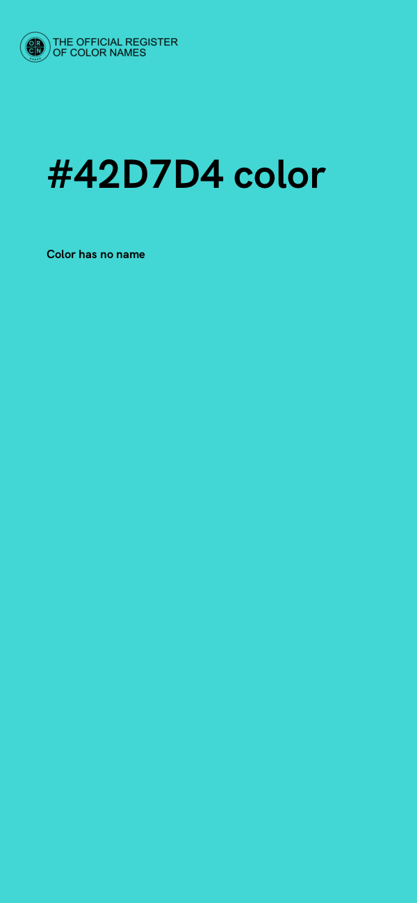 #42D7D4 color image