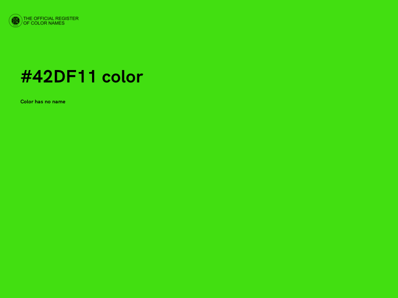 #42DF11 color image