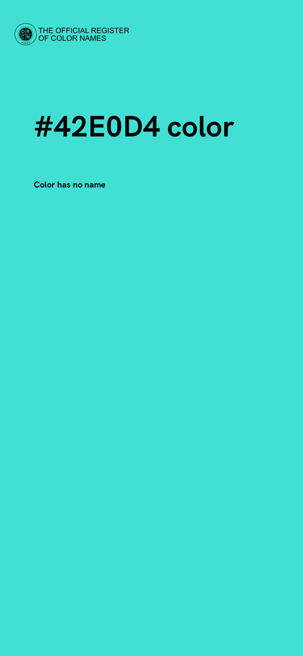 #42E0D4 color image