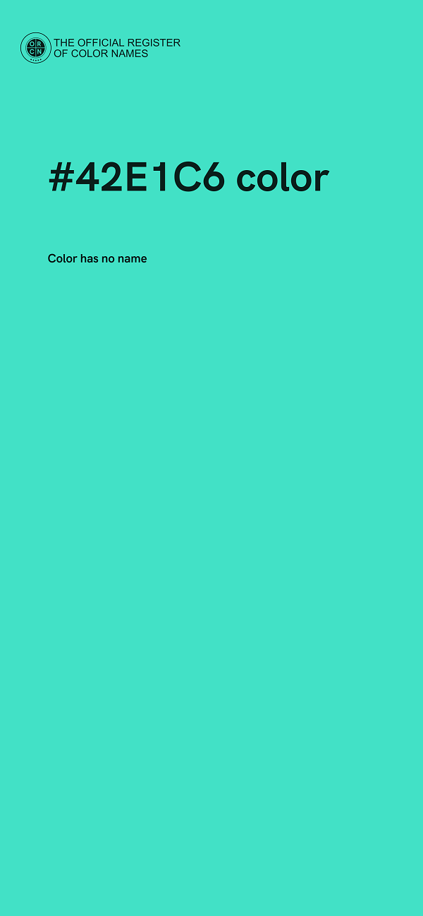 #42E1C6 color image