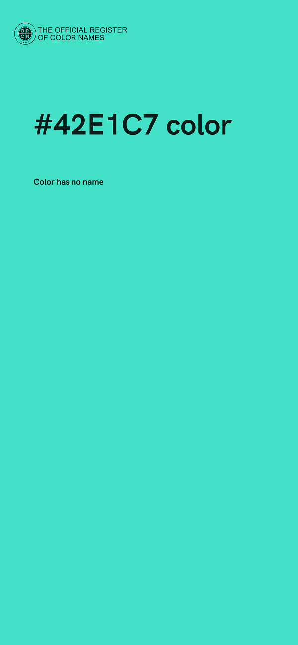 #42E1C7 color image