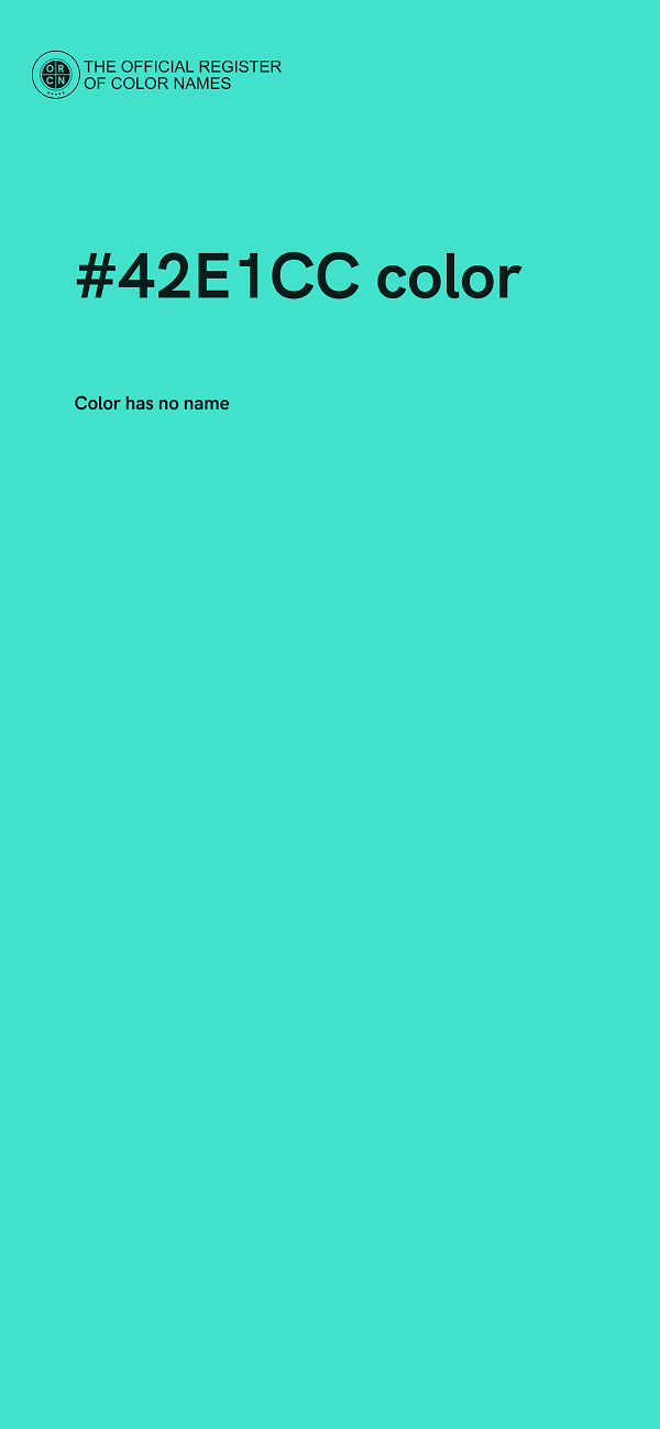 #42E1CC color image