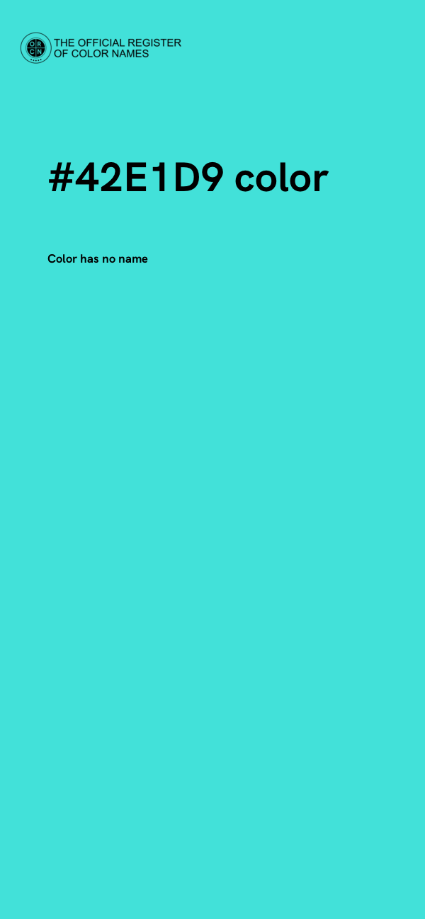 #42E1D9 color image