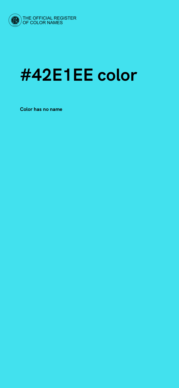 #42E1EE color image