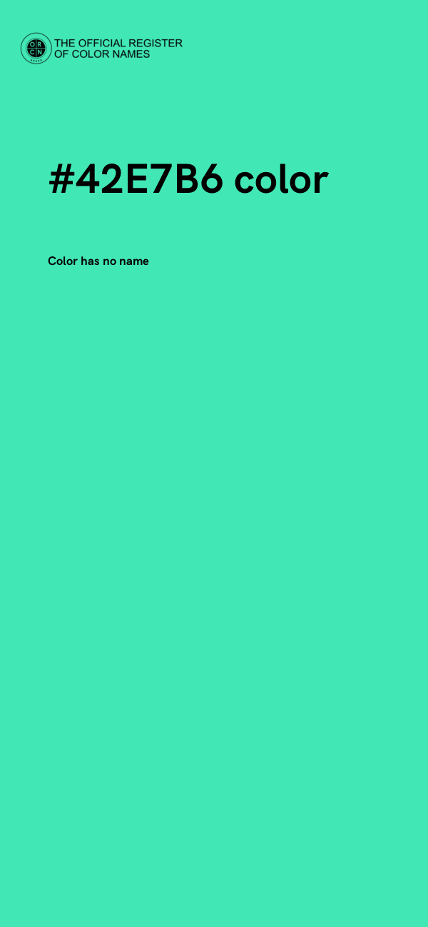 #42E7B6 color image