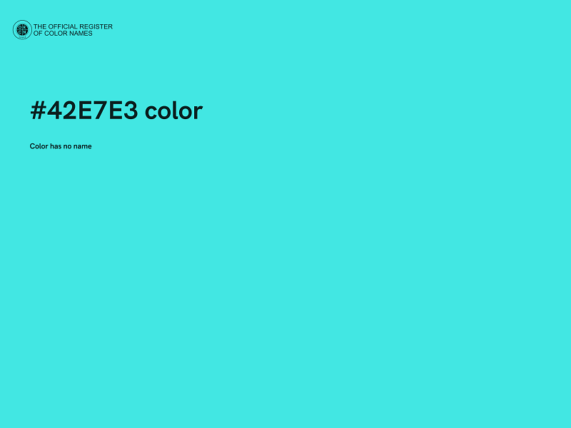 #42E7E3 color image