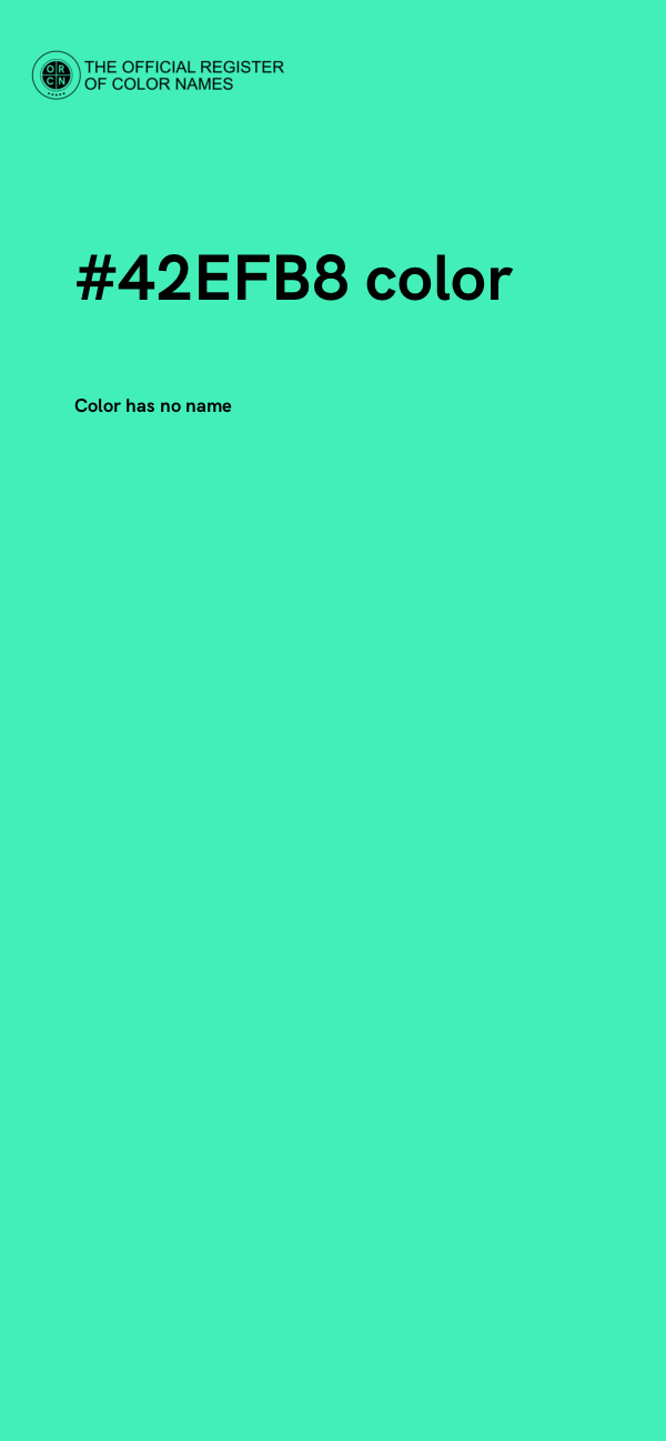 #42EFB8 color image