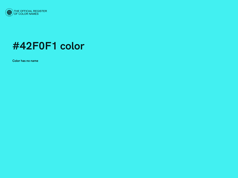 #42F0F1 color image