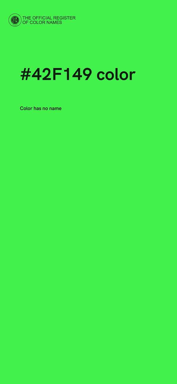 #42F149 color image