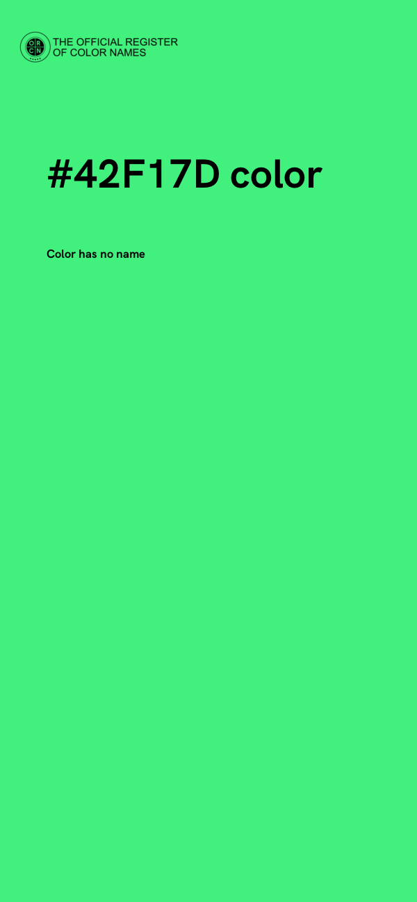 #42F17D color image