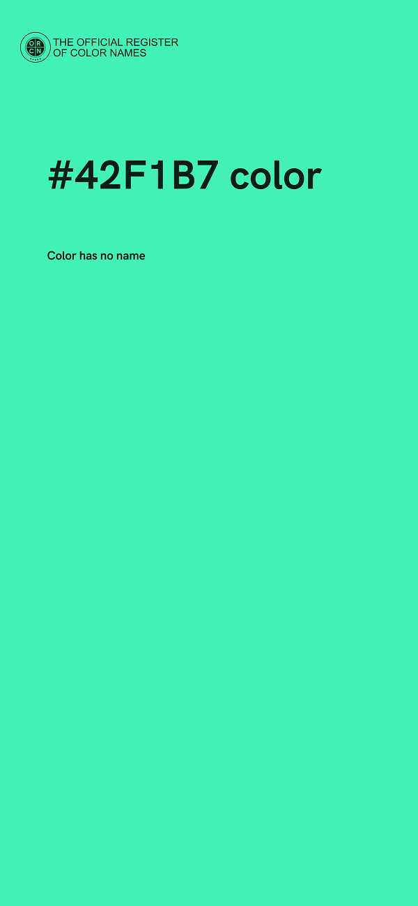 #42F1B7 color image