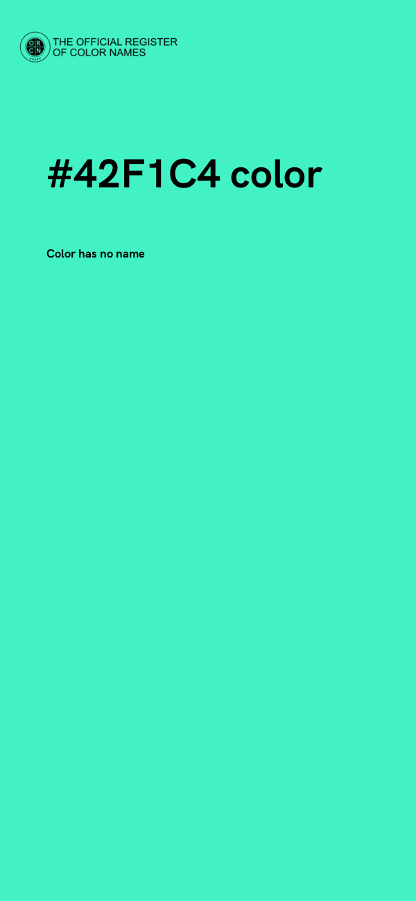 #42F1C4 color image