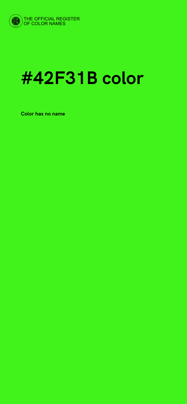 #42F31B color image
