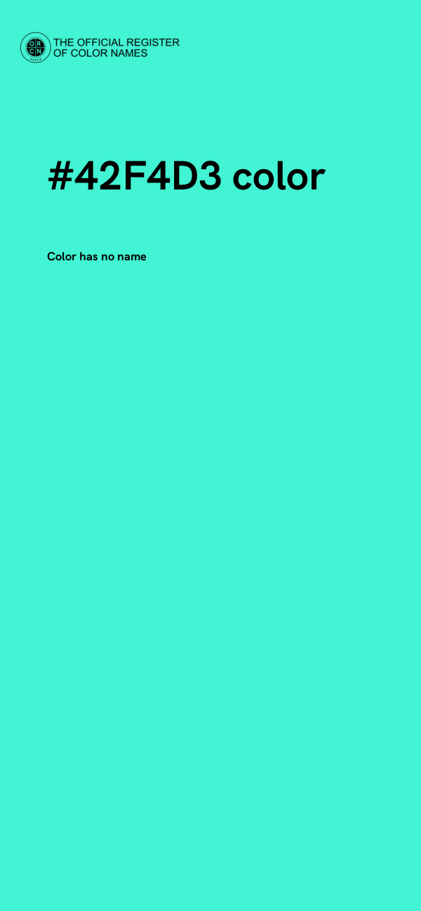 #42F4D3 color image