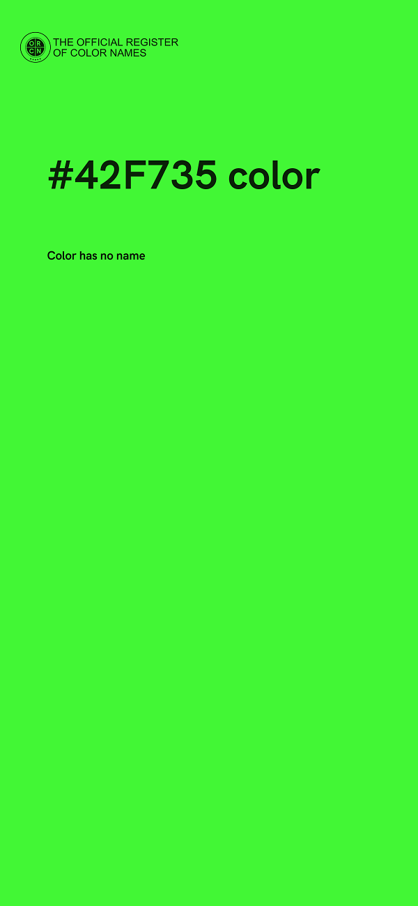 #42F735 color image