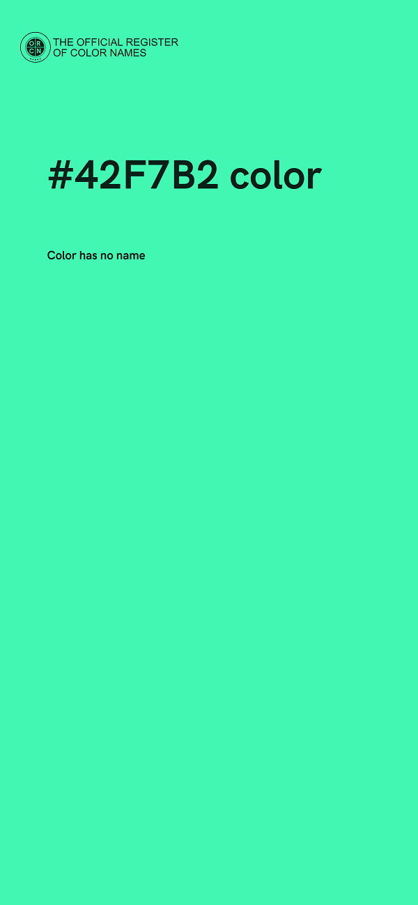 #42F7B2 color image