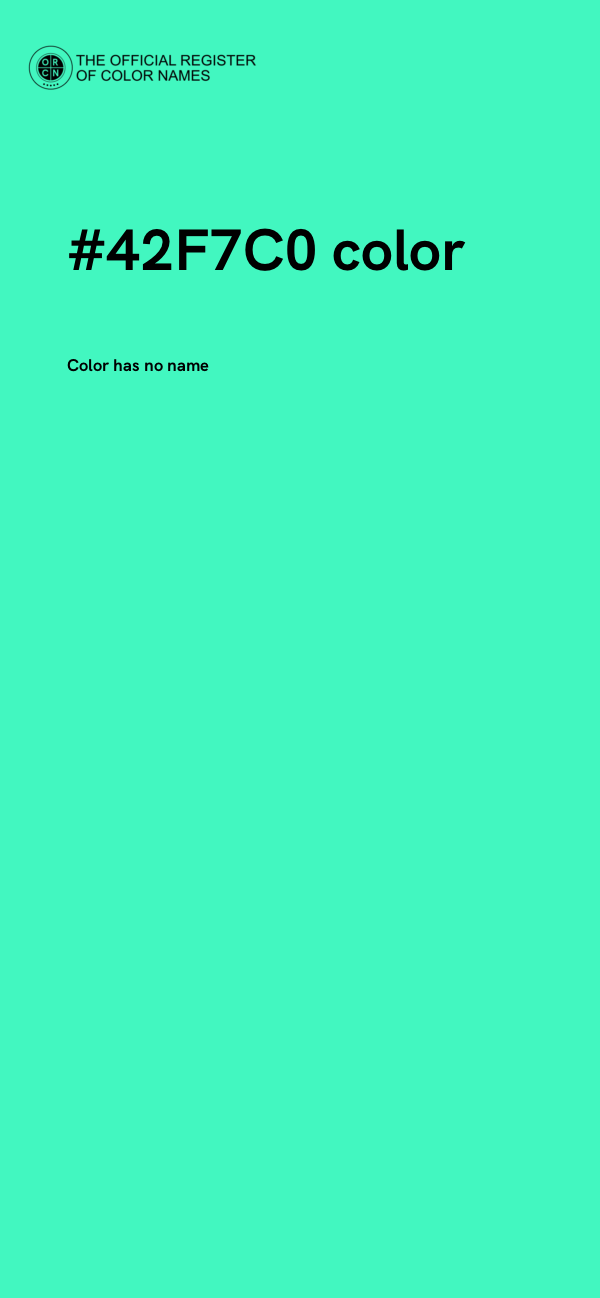 #42F7C0 color image