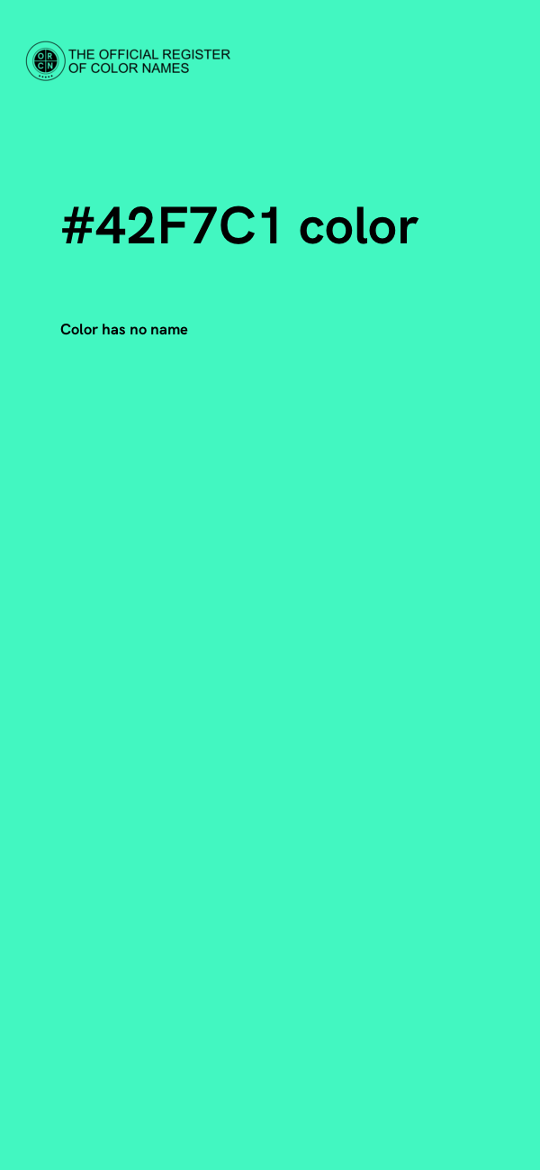 #42F7C1 color image